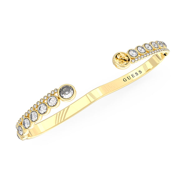 Gold Plated Heart Bracelet with Crystals by Guess | Look Again